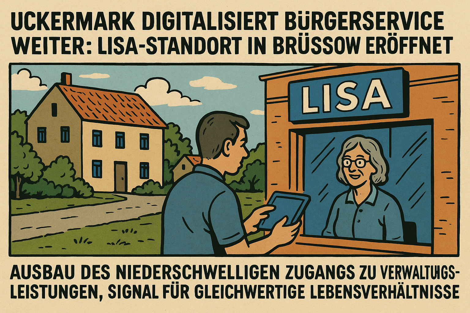 Uckermark verbessert Bürgerservice: LISA-Standort in Brüssow eröffnet