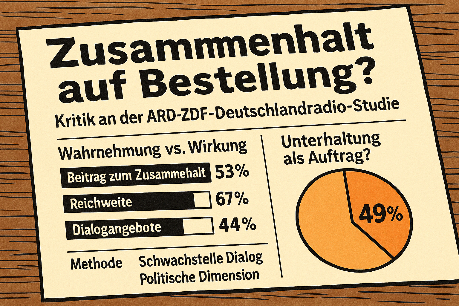 „Zusammenhalt auf Bestellung?“ – Kritik an der ARD-ZDF-Deutschlandradio-Studie