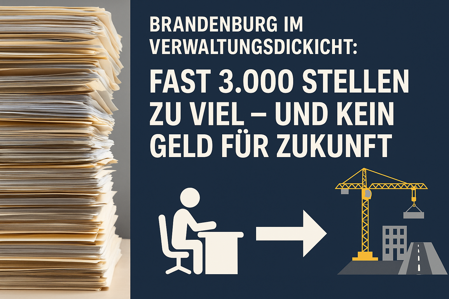 Brandenburg im Verwaltungsdickicht: Fast 3.000 Stellen zu viel – und kein Geld für Zukunft